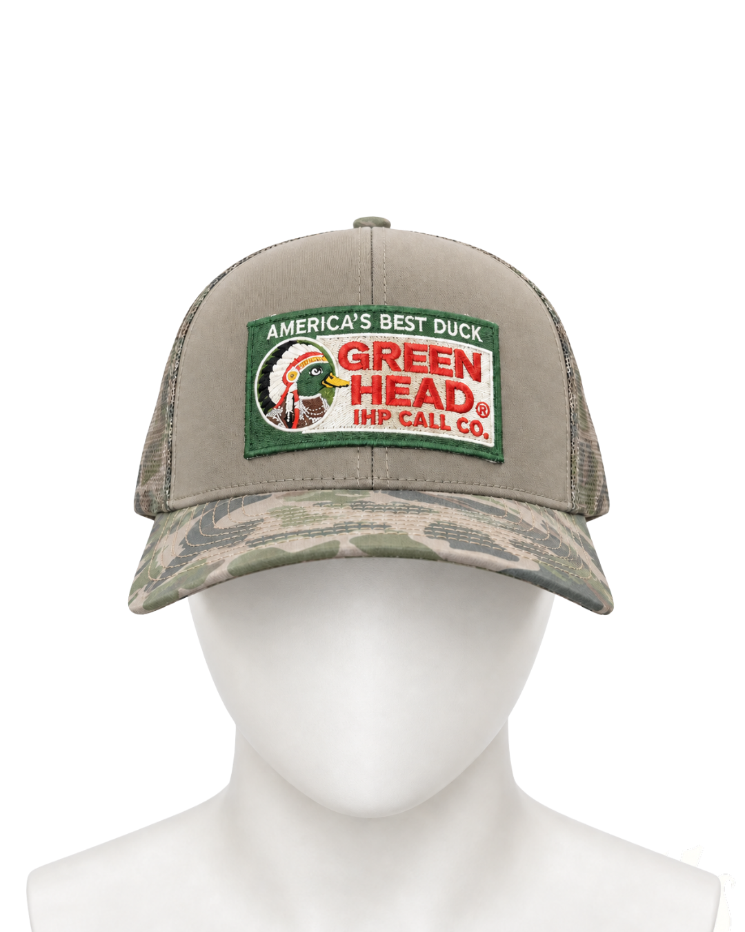 Green Head Hat - Light Camo